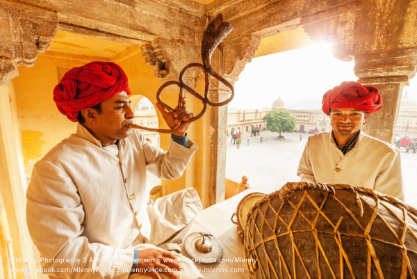Indian Musicians Amber Palace, Jaipur, India
