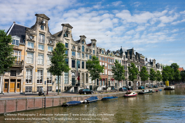 Gracht Canal in Summer,Amsterdam,Netherlands