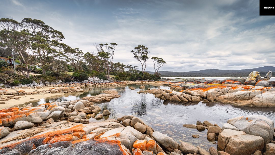 The Bay of Fires Coast at Binalong Bay - Tasmania, Australia