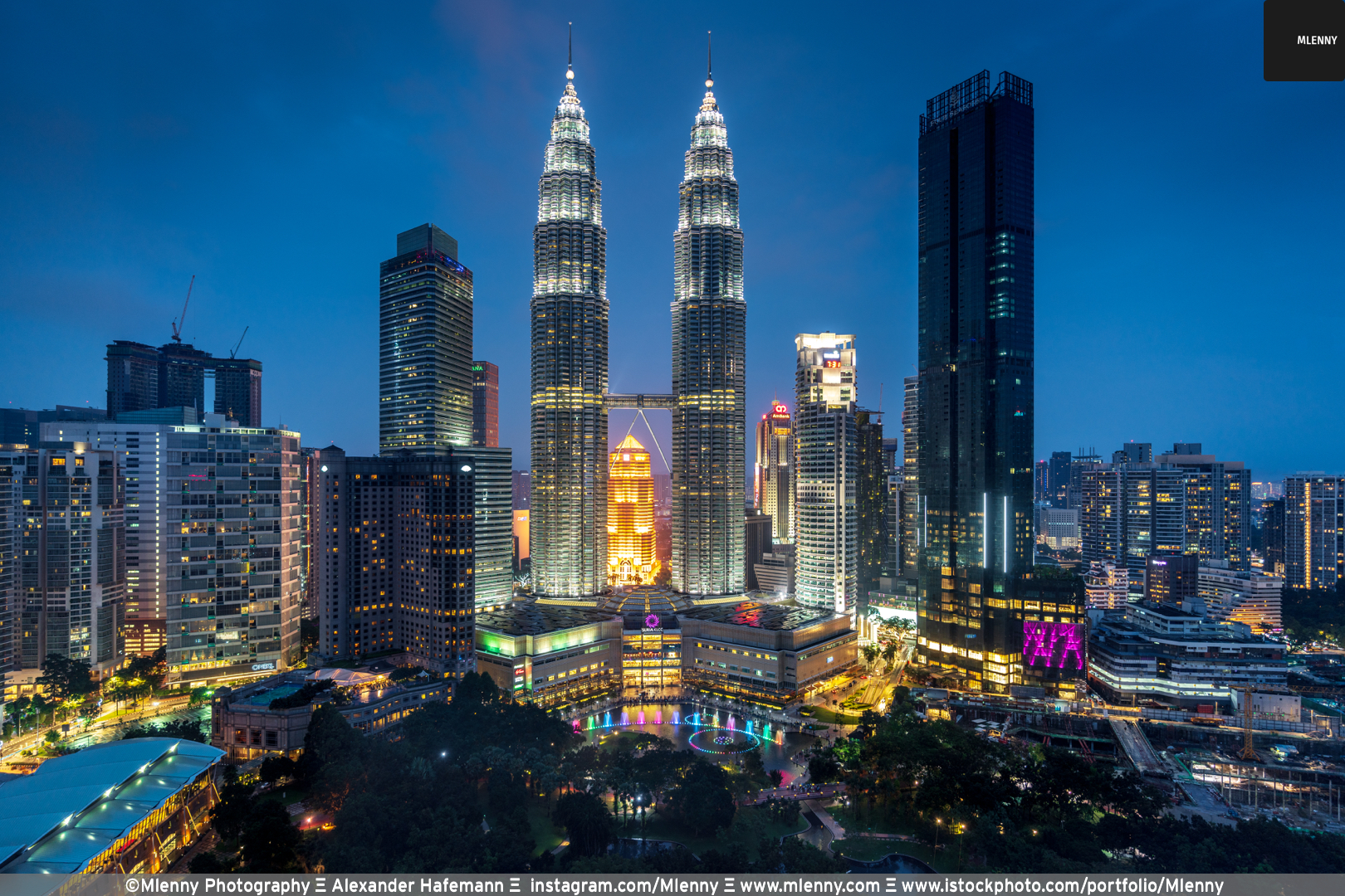 Petronas Twin Towers at Night - KLCC